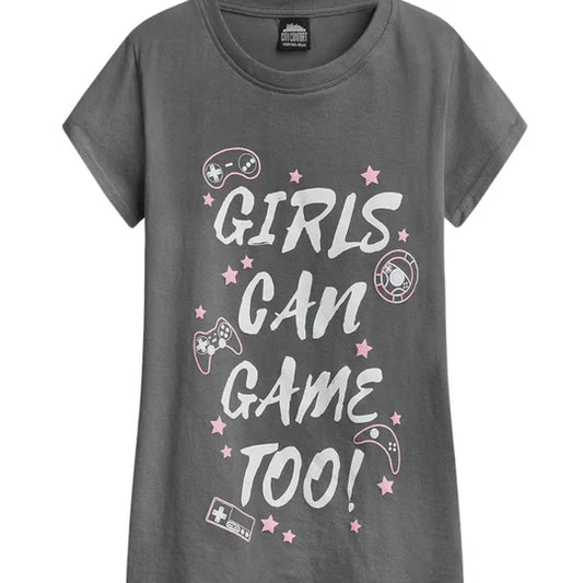 Girls can Game too t-shirt
