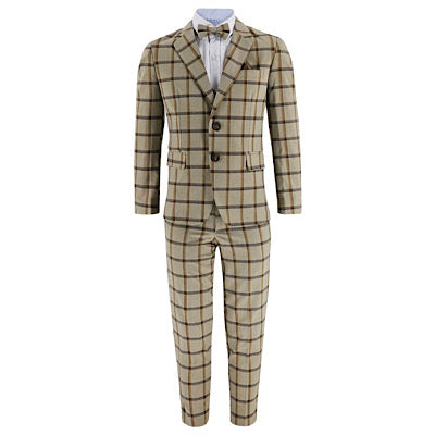 Samli Jack Beige & Brown Check 5PC
