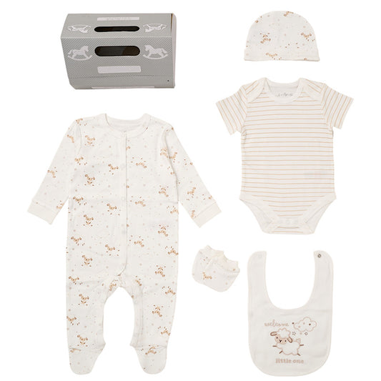 Babies Welcome Little One Print 5PC Gift Set