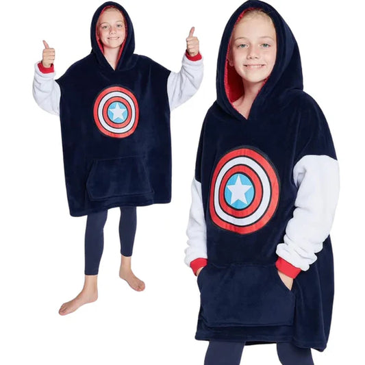Kids Character over size hooded blanket