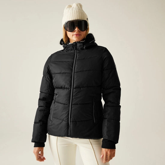 Glamourize V Baffled Ski Black Jacket
