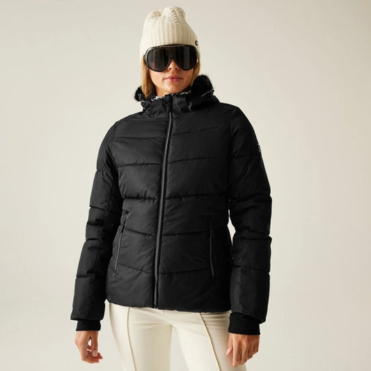 Glamourize V Baffled Ski Black Jacket