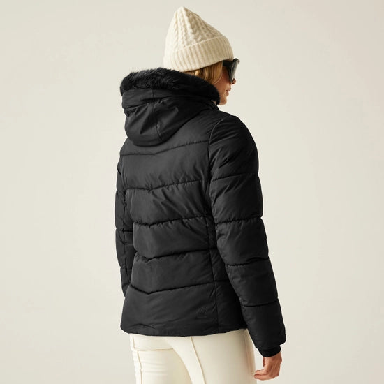 Glamourize V Baffled Ski Black Jacket