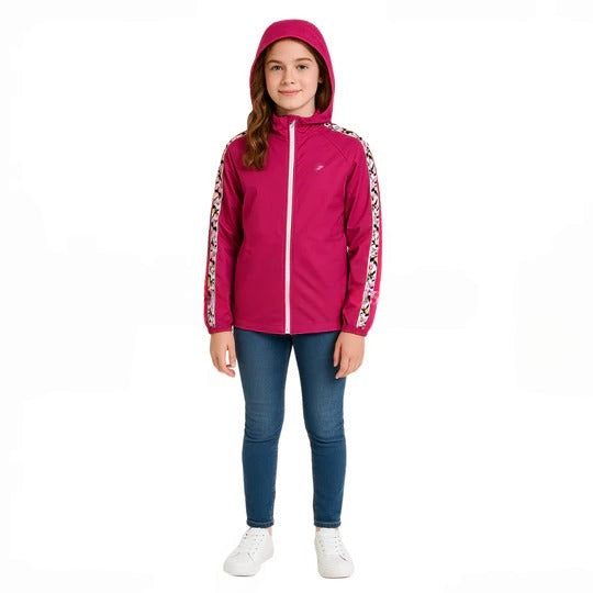 Ex Chainstore Girls Lightweight Active Zipper Jacket With Fold Away Hood