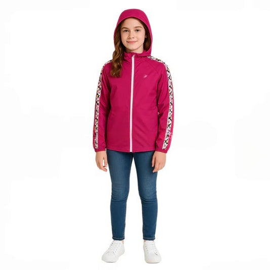 Ex Chainstore Girls Lightweight Active Zipper Jacket With Fold Away Hood