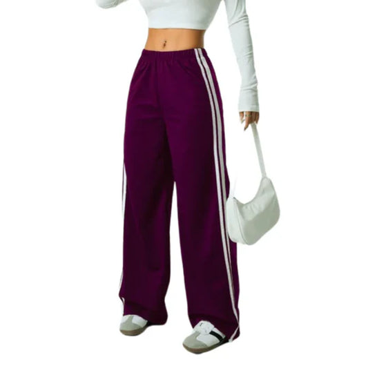 Ex Chainstore Purple Girls Wide Leg Joggers