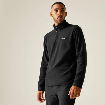 Lightweight Half Zip Black Fleece
