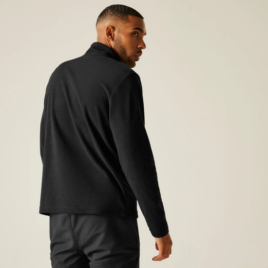 Lightweight Half Zip Black Fleece