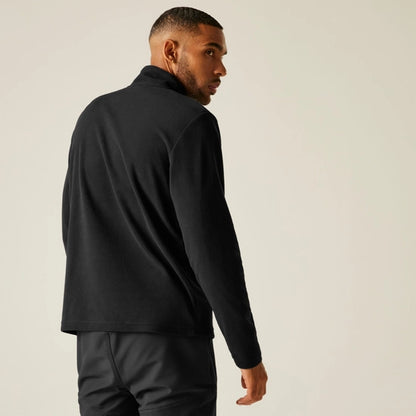 Lightweight Half Zip Black Fleece