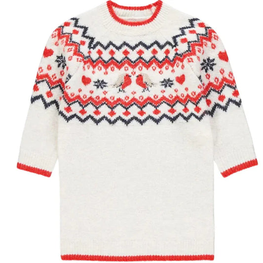 Girls Ex Chainstore Fairisle knitted dress