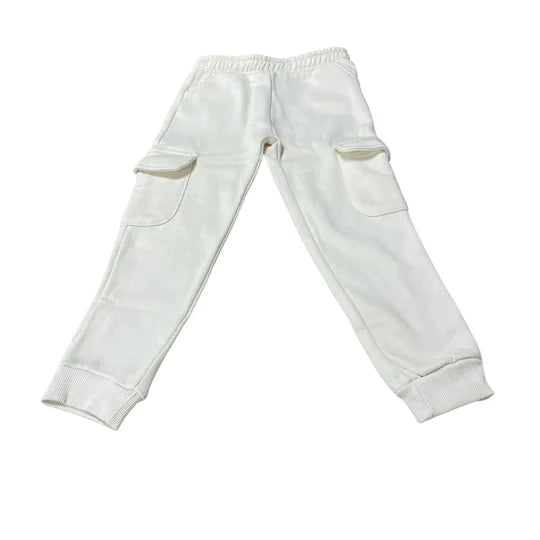 Ex chainstore girls white fleece lined joggers