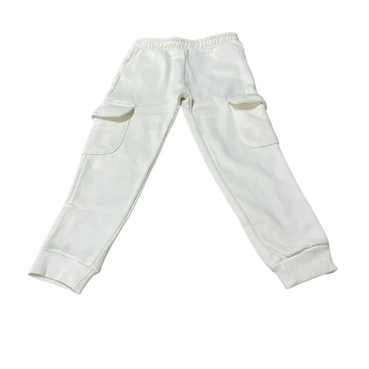 Ex chainstore girls white fleece lined joggers