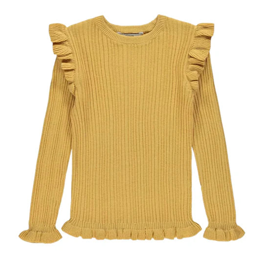 Girls Ex Chainstore Frill Trim Jumper