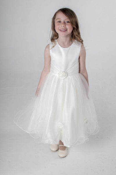 Visara Rose Dress In Ivory V349