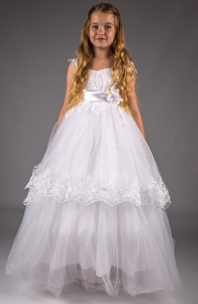 Girls White Communion Dress