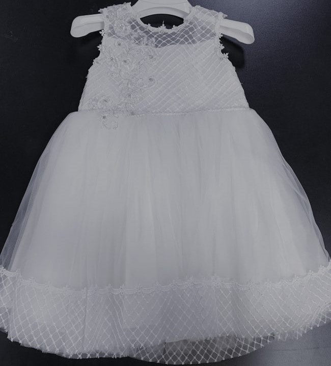 Girls Ivory Dress Royal Jeweled