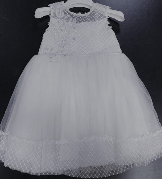 Girls Ivory Dress Royal Jeweled