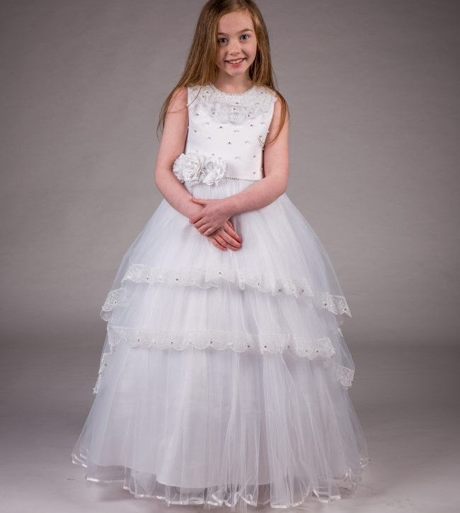 Girls White Communion Dress